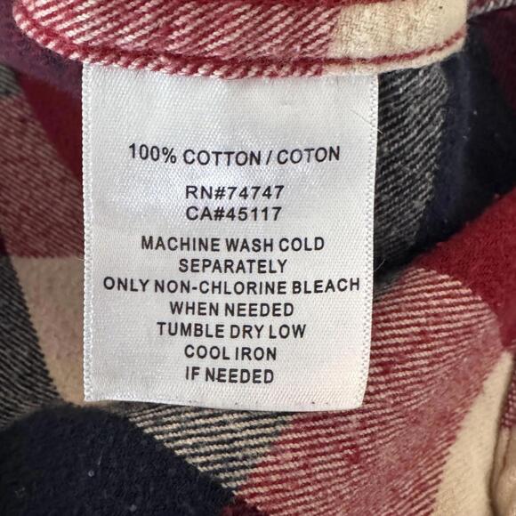 Red Head Brand Co Shirt Mens 2XL Red Plaid Flannel Long Sleeve Button Front - Picture 10 of 11